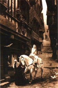 Lady Godiva - rhymes with Elgiva. J.J.Lefebvre, 1890