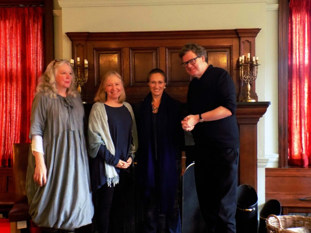 Authors Lucy Gough, Patricia Bracewell, Rebecca Abrams & James Runcie. Hearth Festival, Gladstone's Library, November 2014