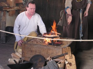 Making fire, West Stow