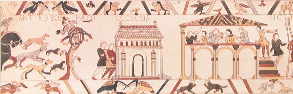 Bosham Church & Manor. Bayeux Tapestry. WikimediaCommons